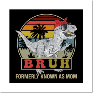 Bruh Formerly Known As Mom Dinosaur Posters and Art